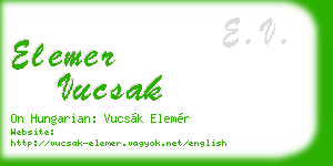 elemer vucsak business card